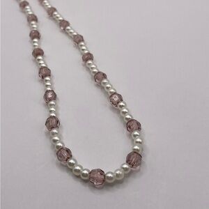 ⭐️Exquisitely Handmade Necklace 8mm Pearl with 8mm Deep Space